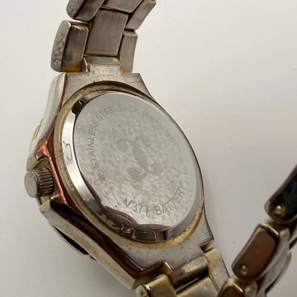 Charming Charlie Gold-Tone Leopard Print Watch with Rhinestone Bezel New Battery